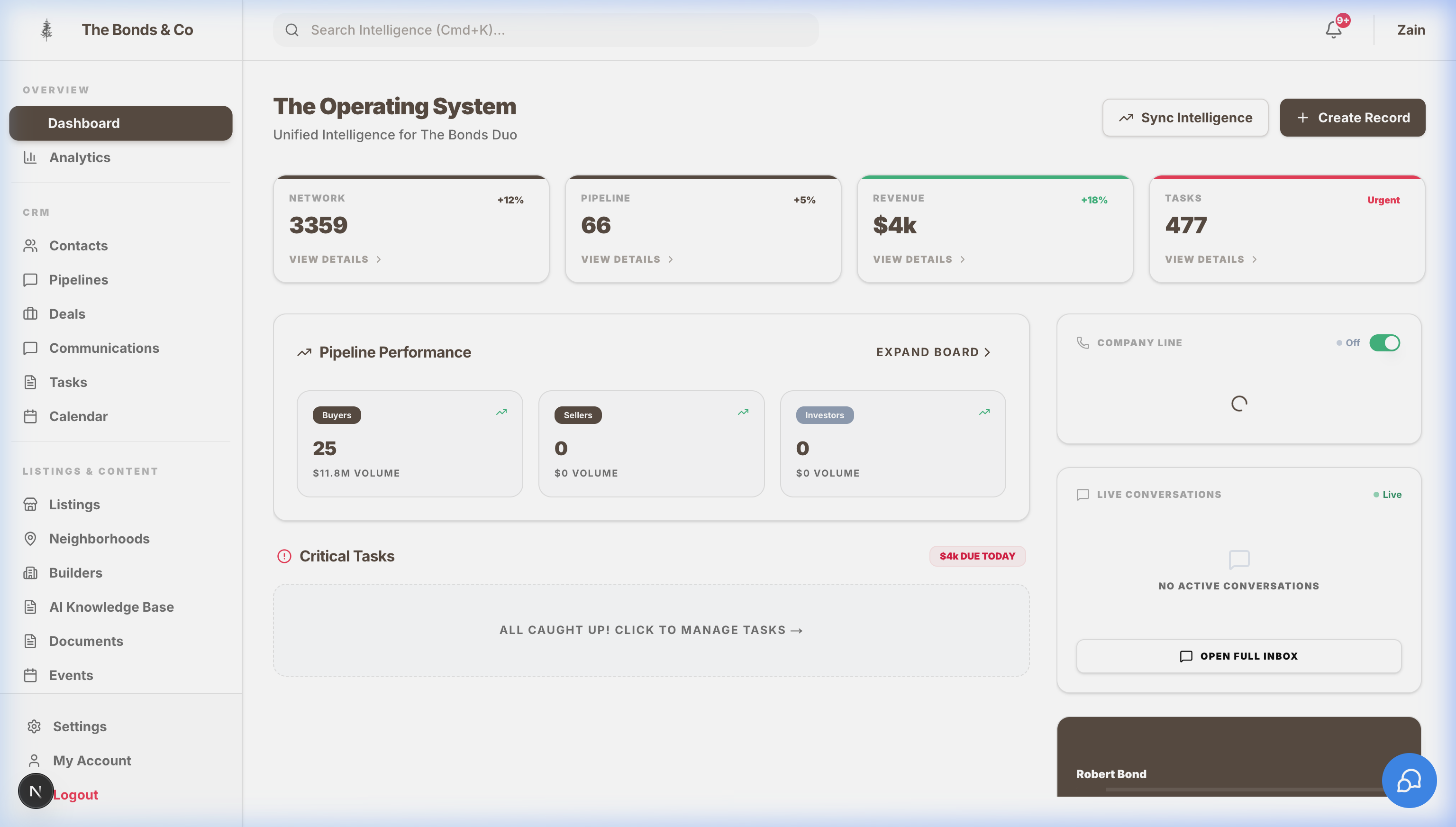Command Center Dashboard
